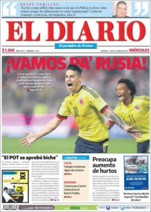 ¡EMOTIVAS! Así amanecieron las portadas tras disputarse la última fecha para Rusia 2018