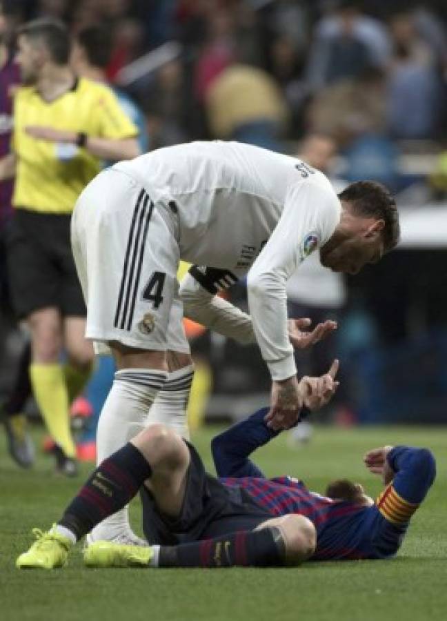 En fotos: ¡La rabieta de Messi con Sergio Ramos en el clásico!