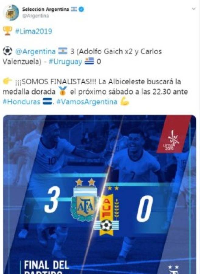 Lo que dicen los medios de Argentina sobre la final ante Honduras en Panamericanos