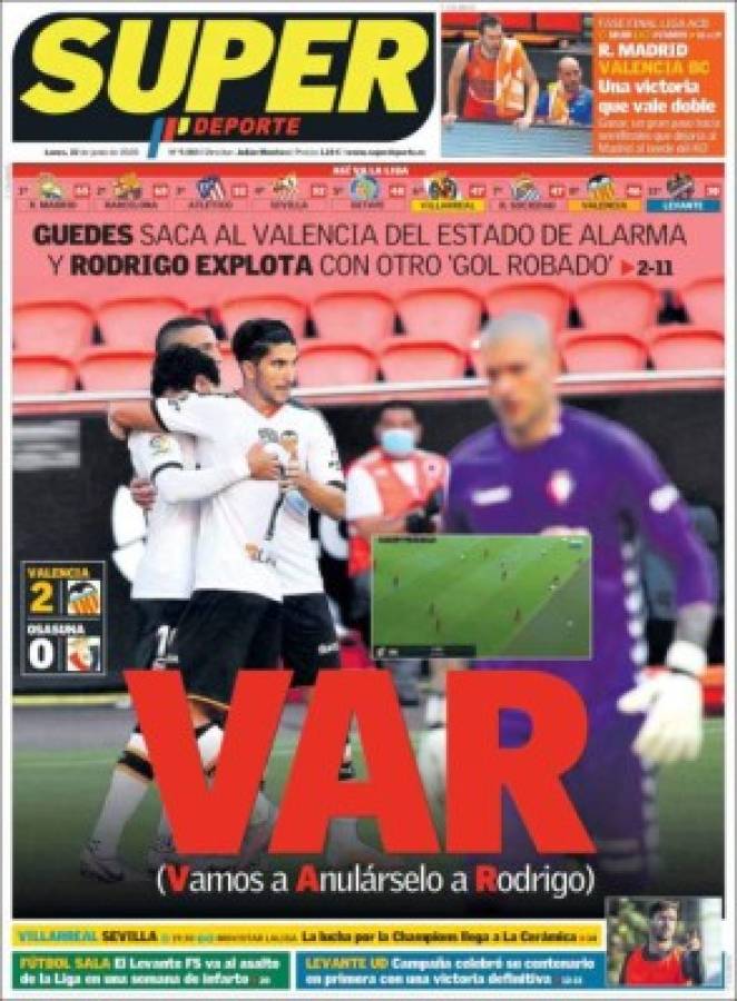 Las polémicas portadas del revuelo generado por el Real Madrid y el VAR en España