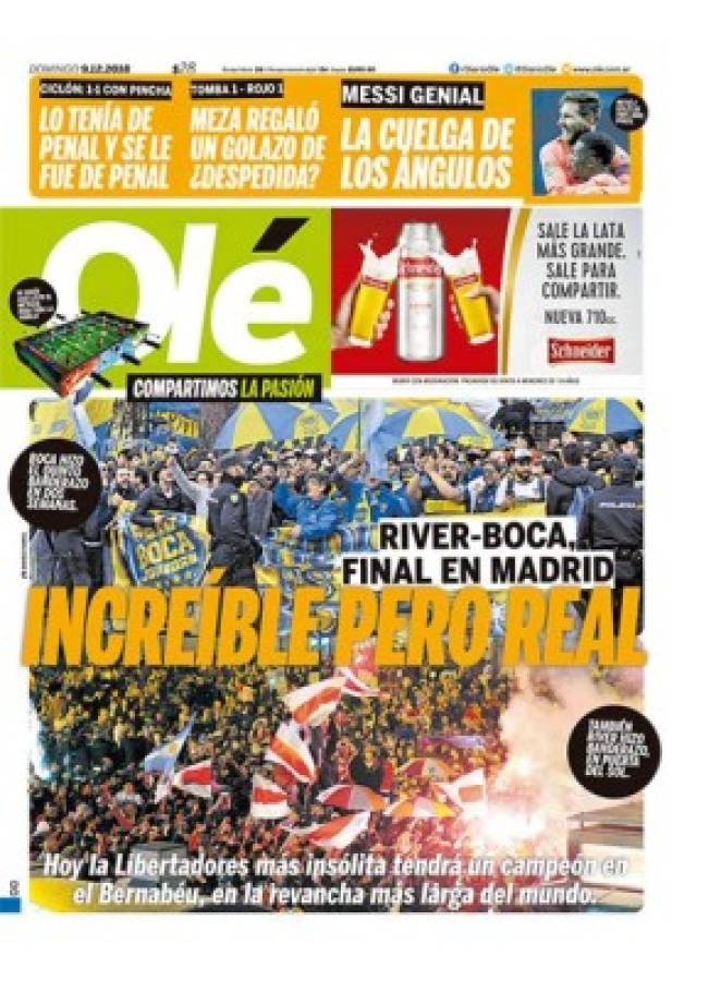 ¡Superfinal! River y Boca se roban las portadas de los periódicos más importantes del mundo