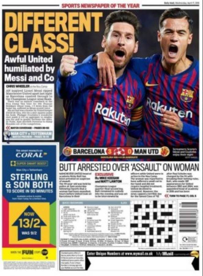 Las portadas del mundo que alaban a Messi y destrozan a Cristiano tras el fracaso en Champions