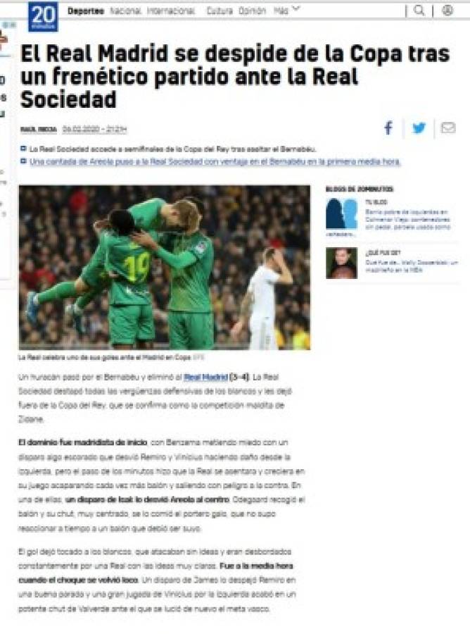 'Fracasotote' y 'Humillante': Lo que dice la prensa de la eliminación del Real Madrid