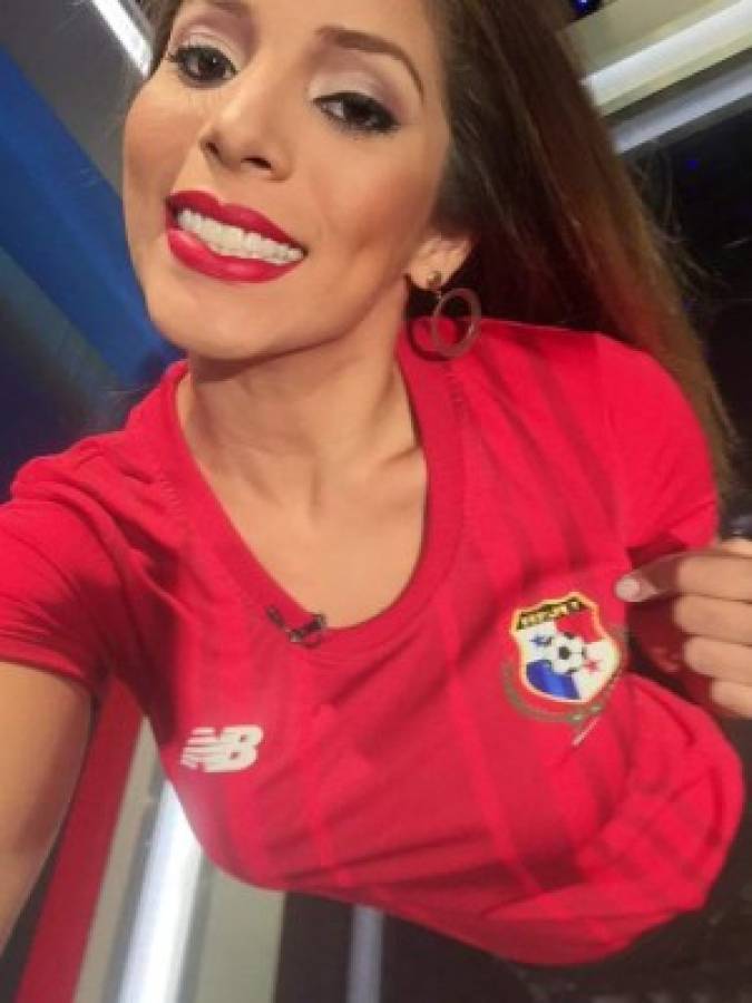 Delany Precilla, la modelo y presentadora panameña que apoya a su Selección