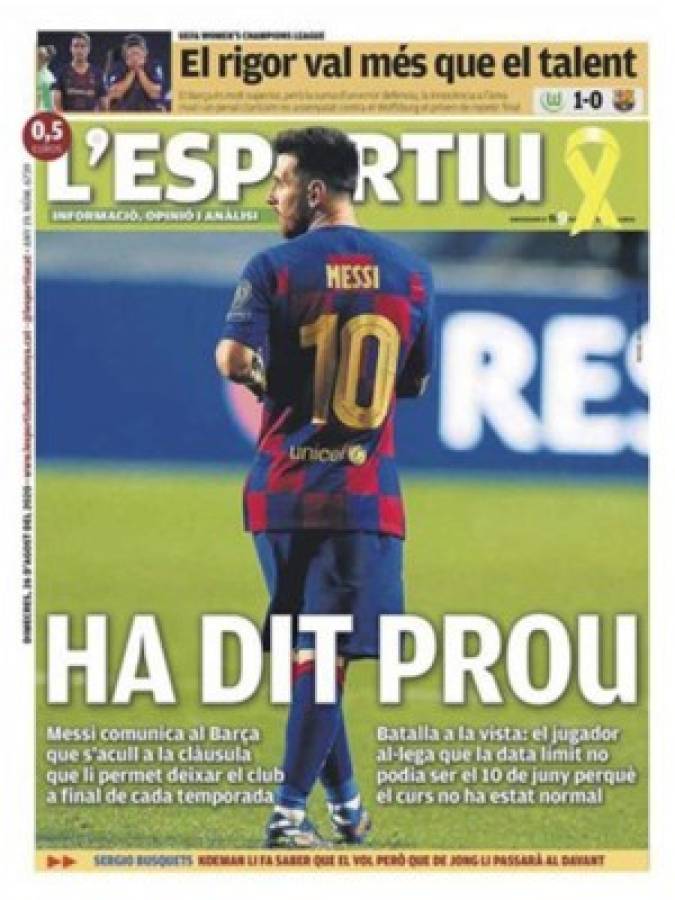 'Lío Mundial en la City': Messi causa revuelo en las portadas de los medios tras pedir su salida del Barça