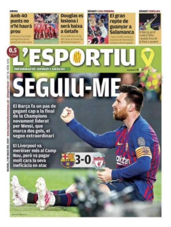 Messi se roba las portada del mundo tras su exhibición contra el Liverpool en Champions