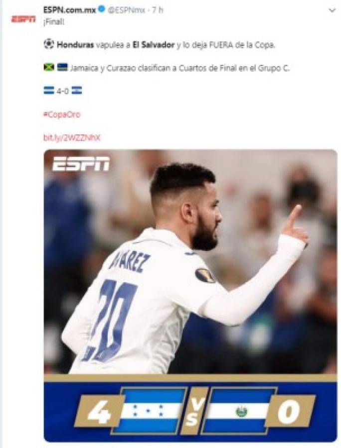 ¡Paliza! La prensa internacional y sus titulares tras la goleada de Honduras a El Salvador  