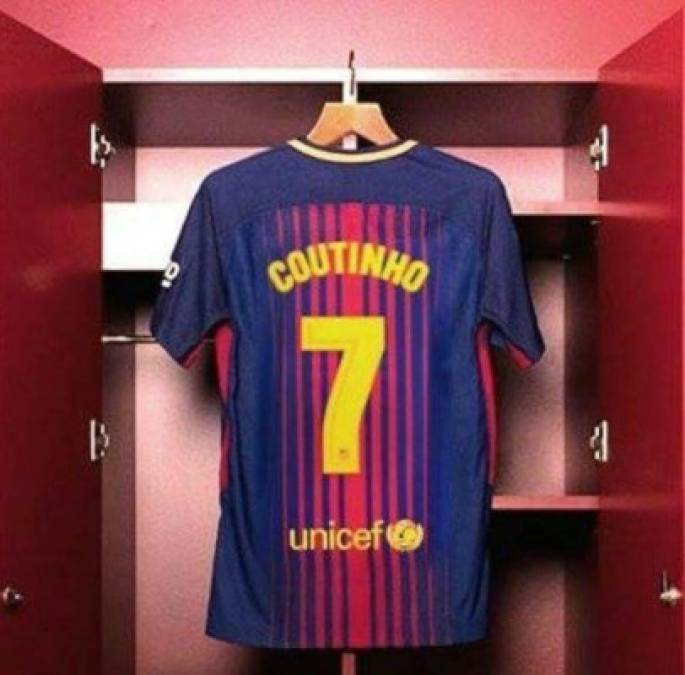Se filtra posible camiseta y número de Coutinho en el Barcelona