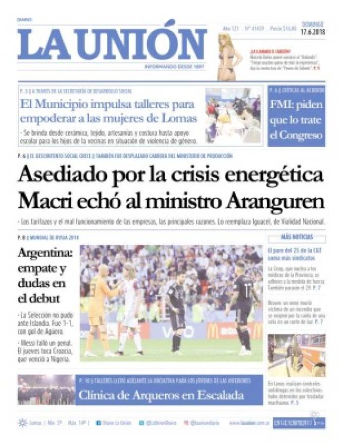 Portadas: Destrozan a la Argentina de Messi por su debut ante Islandia