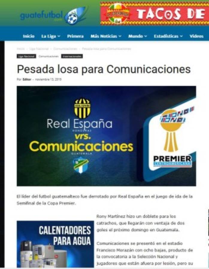 Prensa de El Salvador y Guatemala: 'La sacan barata' y 'volvieron a perder en Honduras'