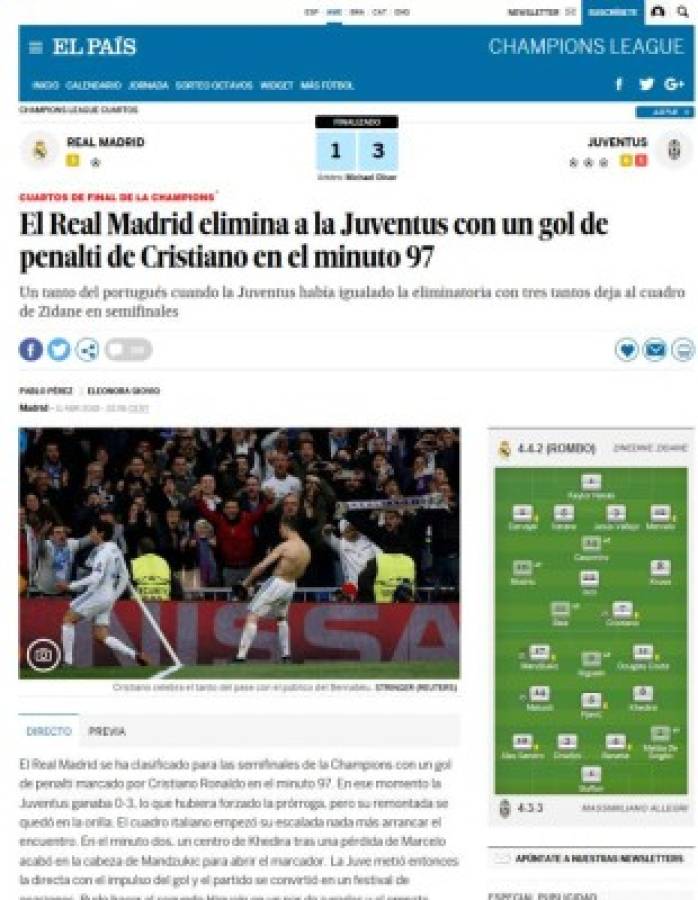 Prensa Mundial: 'Escándalo en el Bernabéu' y 'robo histórico'