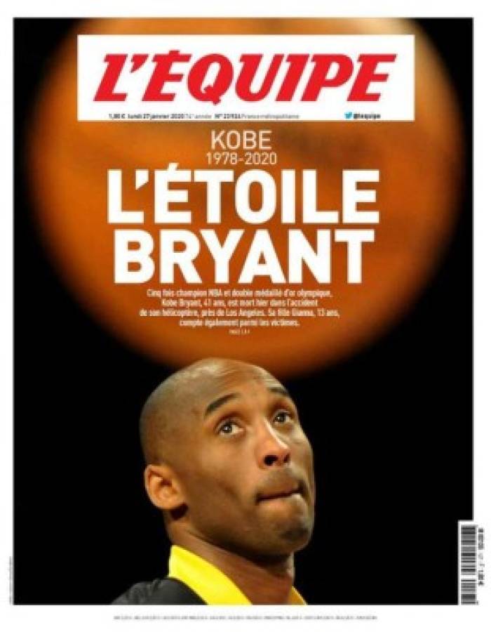 Tristes portadas: El deporte llora la muerte de Kobe Bryant, leyenda de la NBA