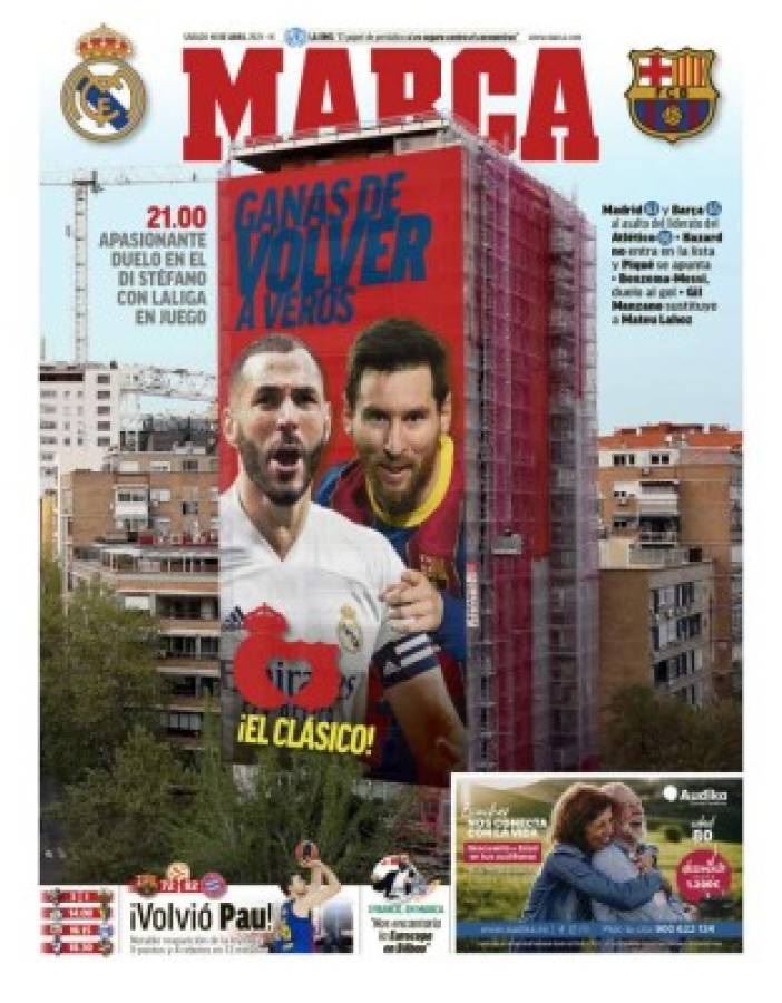 '¿Su último Clásico?': Messi se roba las portadas Real Madrid-Barcelona de la liga española