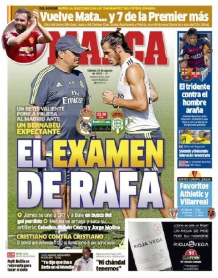 Las portadas de los diarios deportivos internacionales