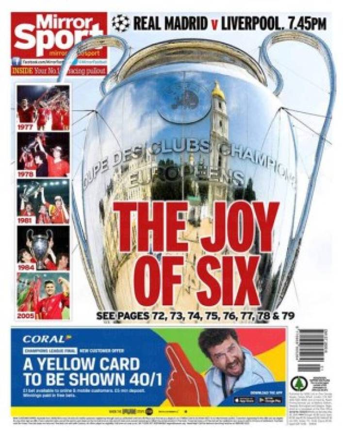 ¡Espectaculares! Las portadas de la final de Champions League entre Real Madrid y Liverpool