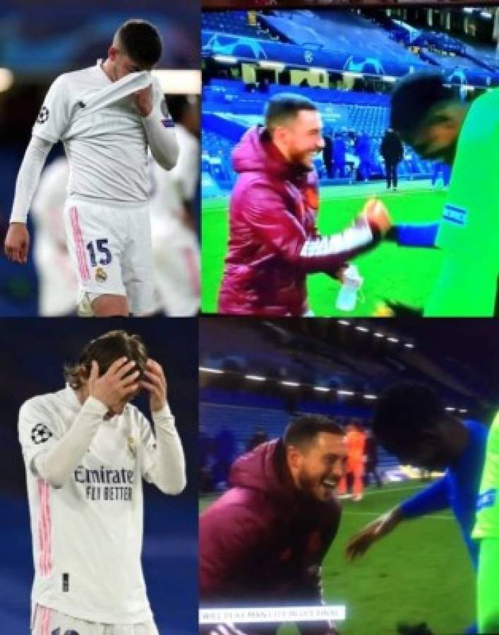 No se vio en TV: Hazard 'celebra' con el Chelsea y las imágenes de dolor y tristeza en el Real Madrid