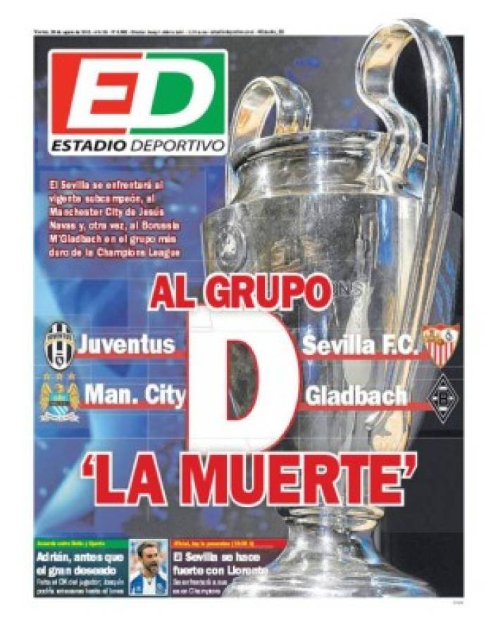 Las portadas de principales diarios deportivos del mundo para hoy viernes