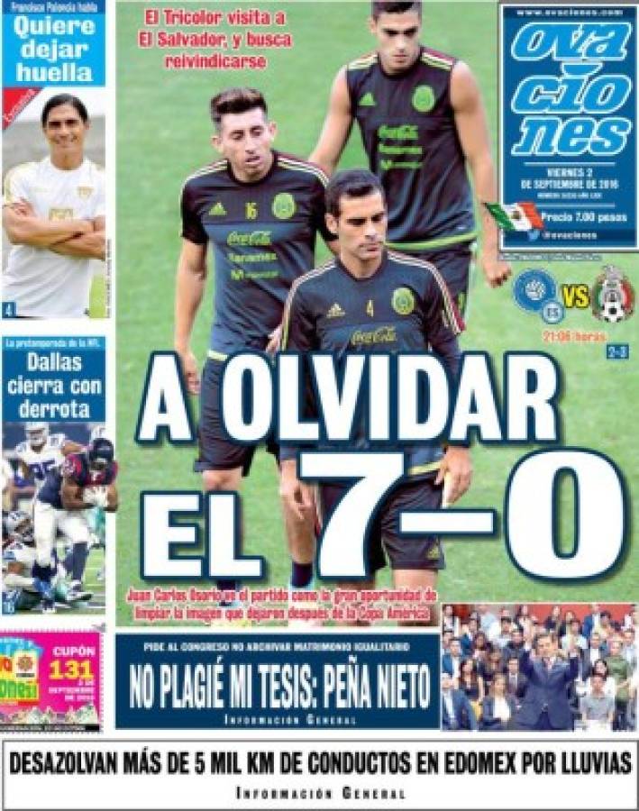 Las portadas de los diarios centroamericanos y del mundo sobre la jornada de eliminatoria