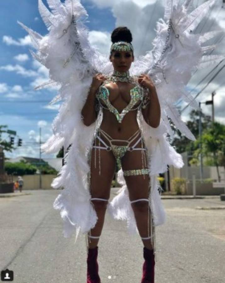 ¡Qué atrevida! El explosivo disfraz de la novia de Usain Bolt en el carnaval de Jamaica