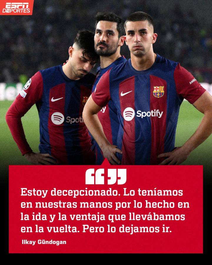 Gündogan divide al vestuario y señala a los cuatro culpables de la debacle de Barcelona ante PSG: “Eso te mata...”
