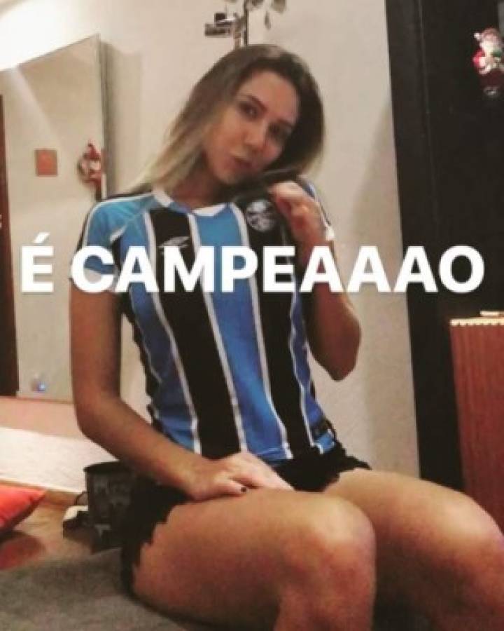 Carolina Portaluppi, la ardiente hija del DT de Gremio, club que se coronó en la Copa Libertadores