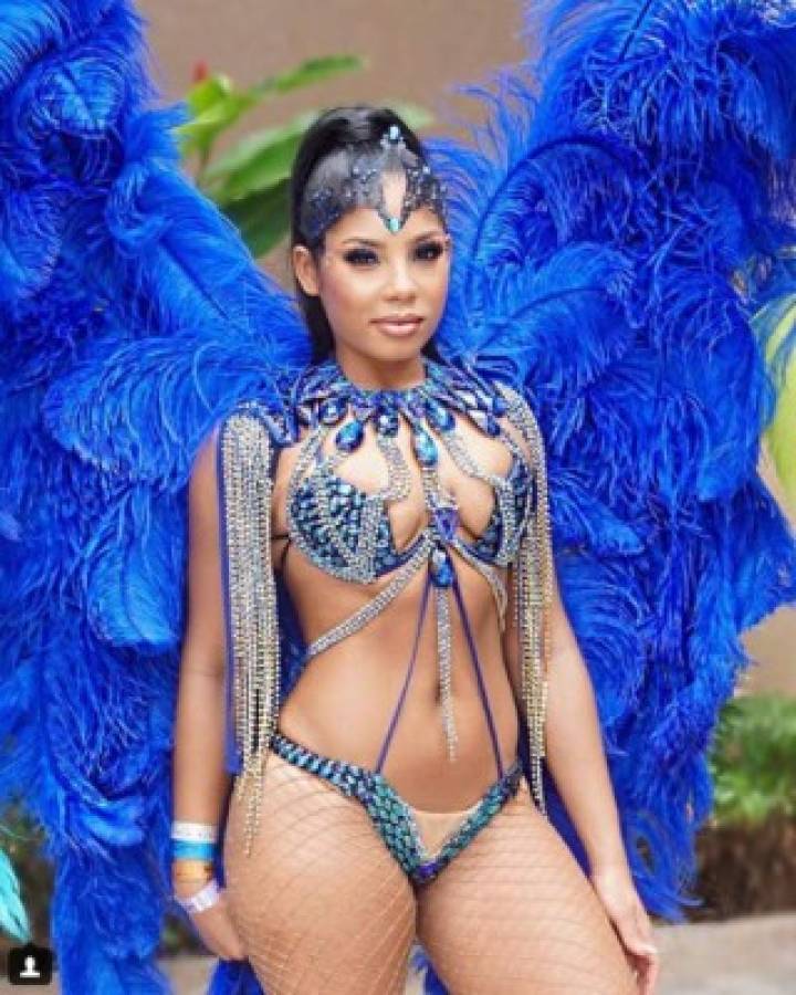 ¡Qué atrevida! El explosivo disfraz de la novia de Usain Bolt en el carnaval de Jamaica