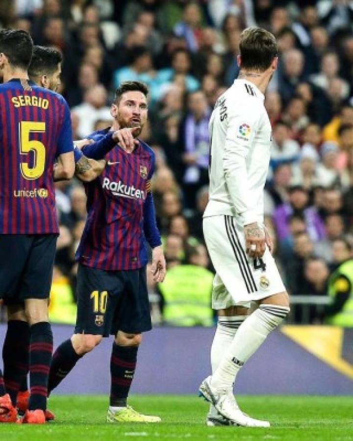 En fotos: ¡La rabieta de Messi con Sergio Ramos en el clásico!