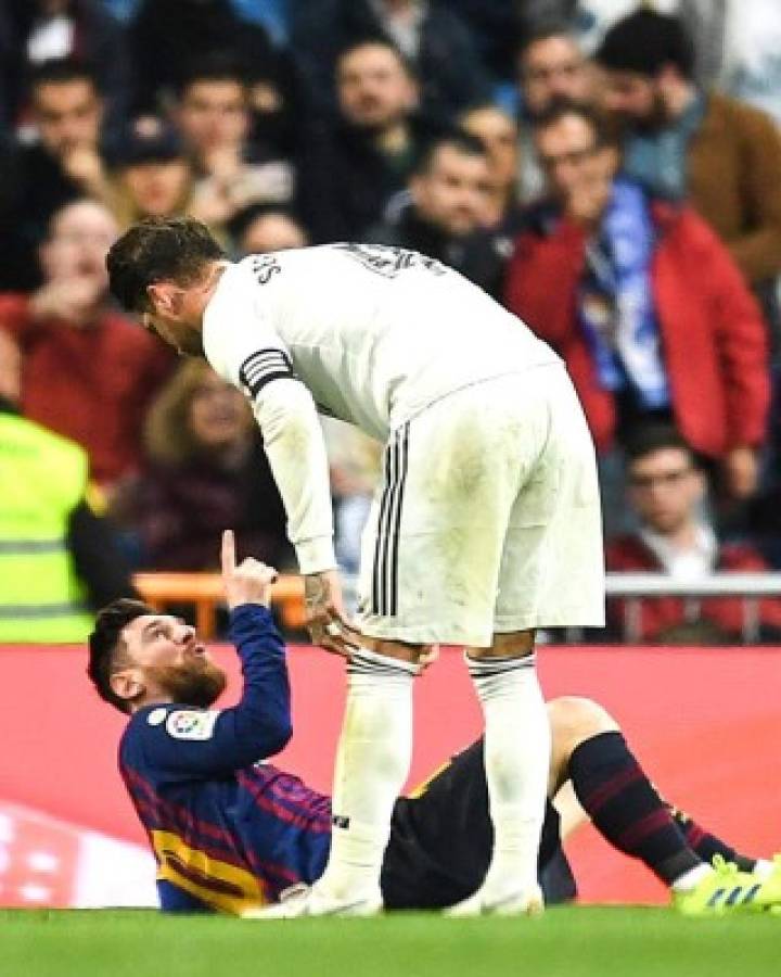 En fotos: ¡La rabieta de Messi con Sergio Ramos en el clásico!