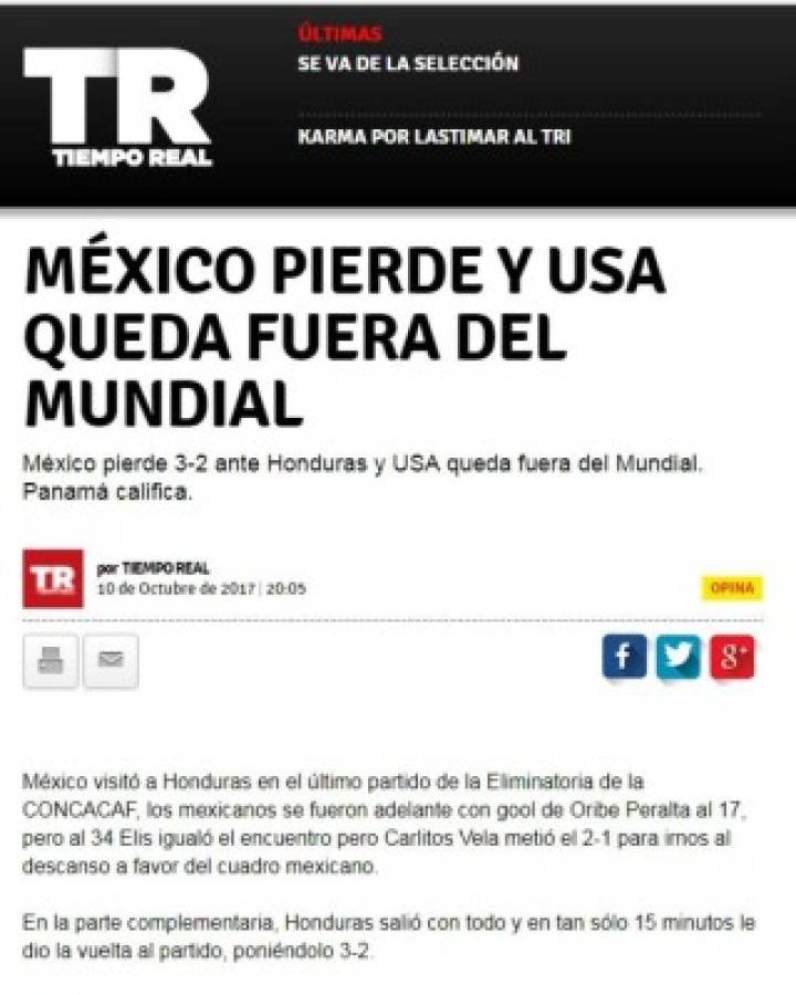 ¡ENOJADOS! Prensa mexicana no perdona a Osorio por perder ante Honduras