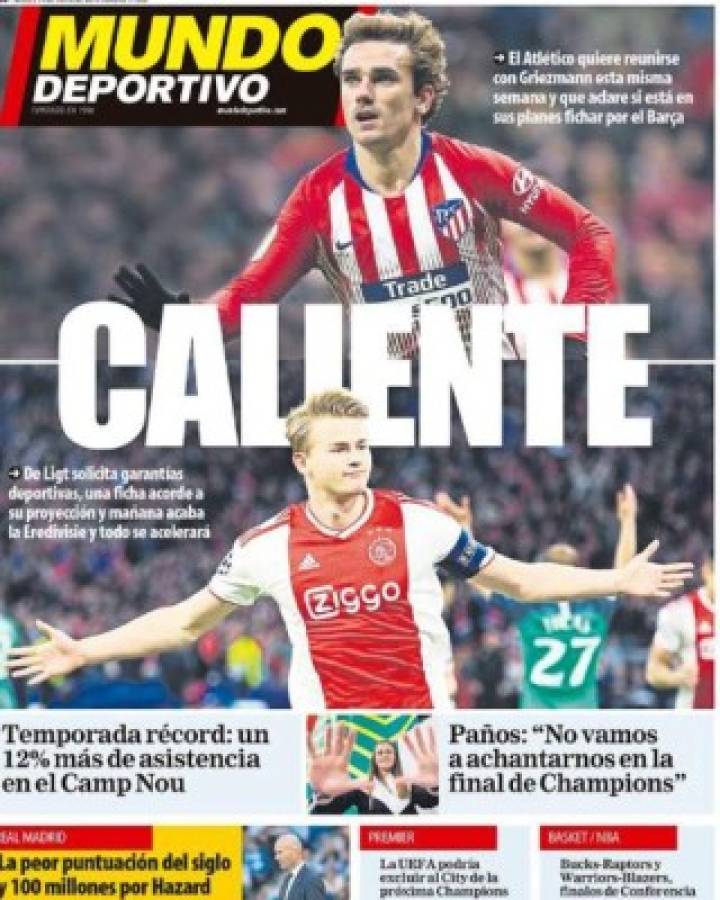 Griezmann se roba las portadas tras anunciar su salida del Atlético de Madrid