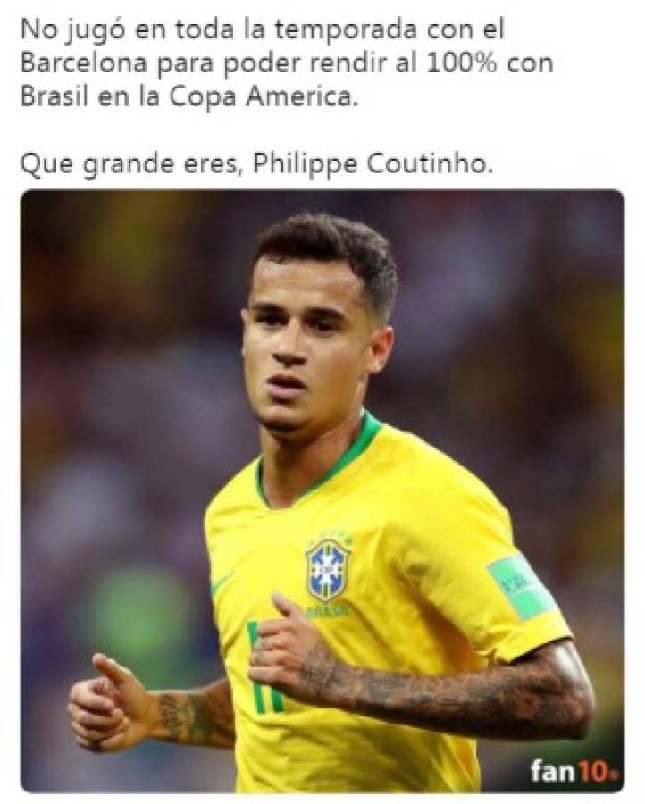 Coutinho, Barcelona y los memes del Brasil-Bolivia en la Copa América 2019