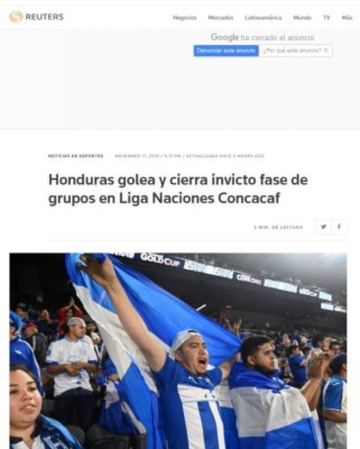 Lo que dice la prensa internacional sobre Honduras y su goleada a Trinidad y Tobago