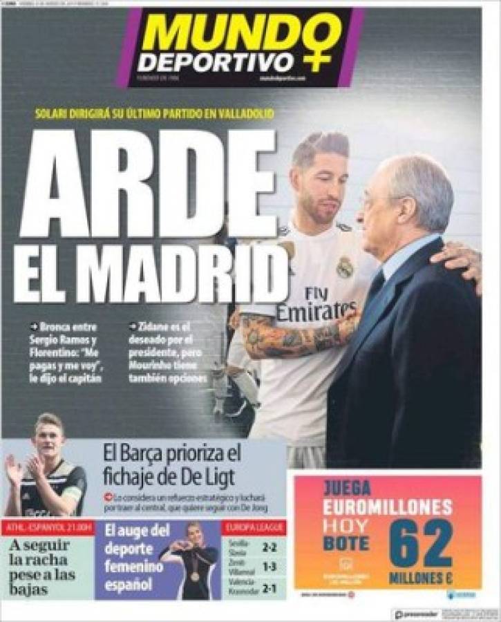 Las portadas por el mundo sobre la crisis blanca: 'Arde el Madrid'