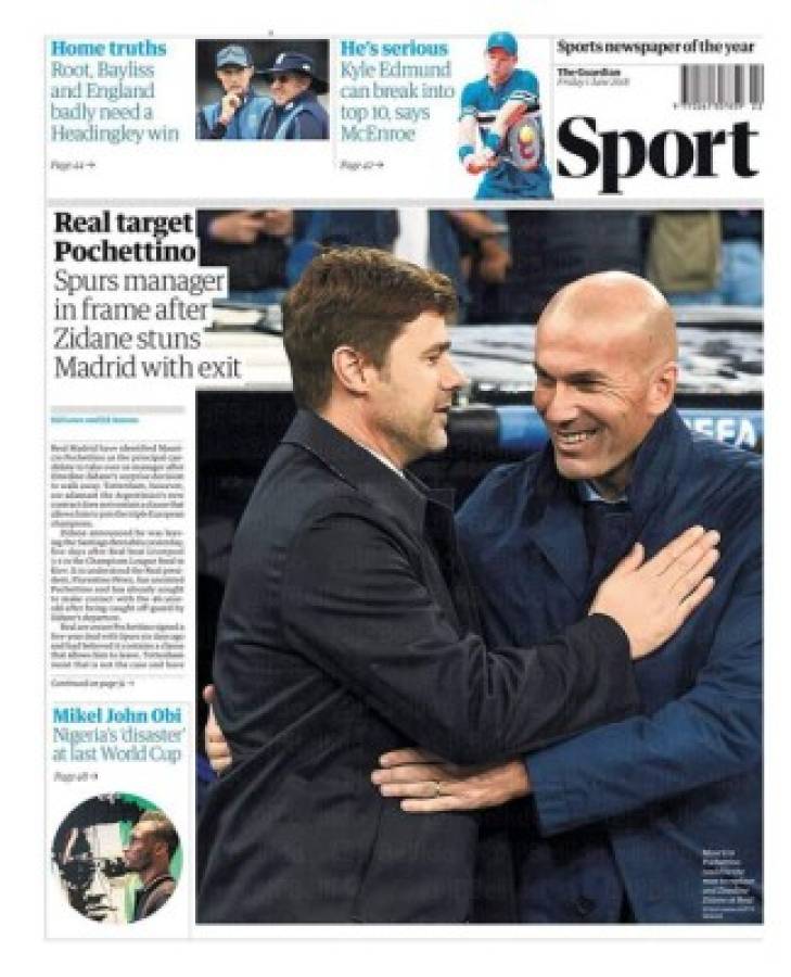 Rotos y en shock: Las portadas del adiós de Zidane como entrenador del Real Madrid
