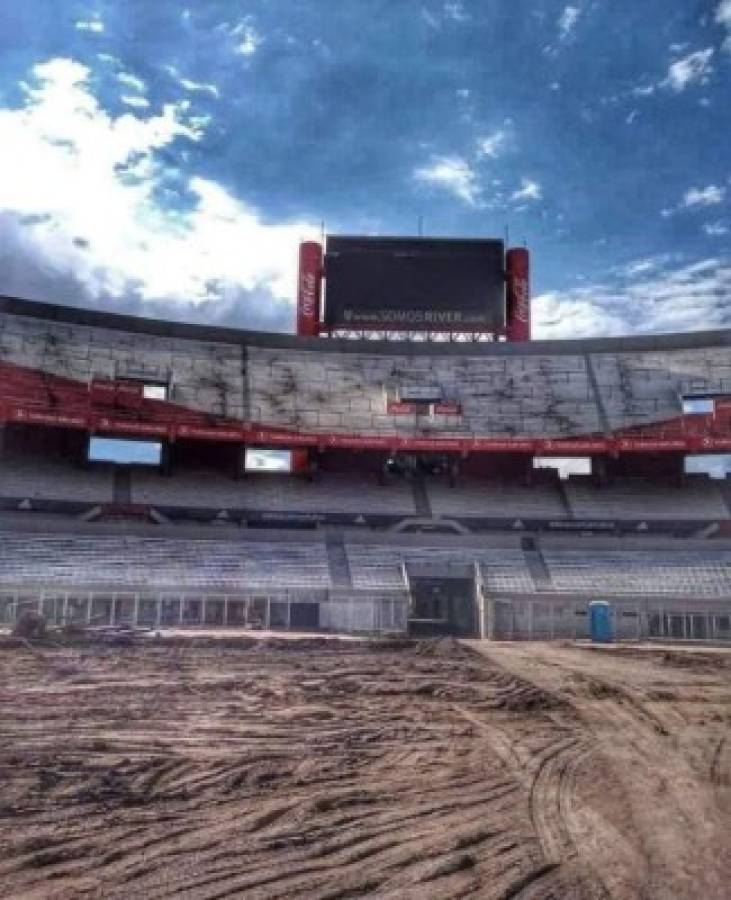 Como nunca lo habías visto: Así luce el estadio Monumental sin césped durante la remodelación