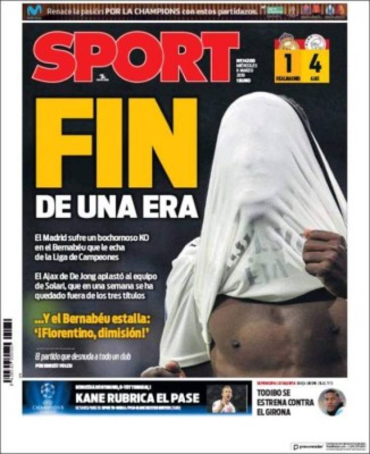 Así lucen las portadas del mundo el día después del fracaso del Real Madrid
