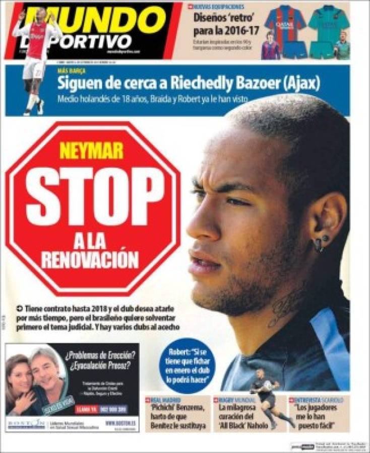 Las portadas deportivas más importantes por el mundo