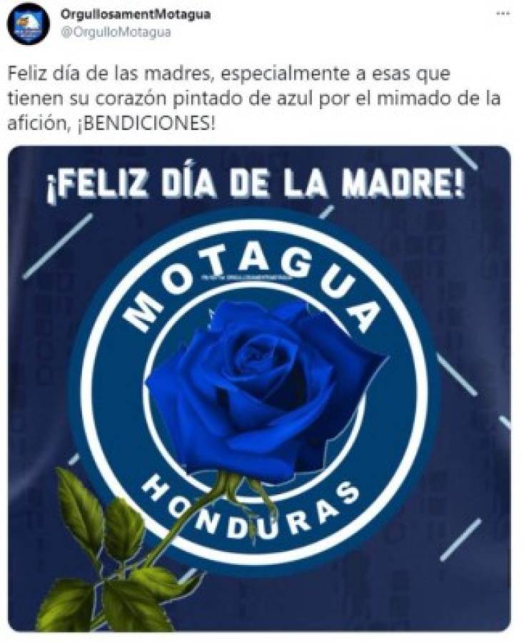 Clubes hondureños y personalidades felicitan a las madres en su día especial