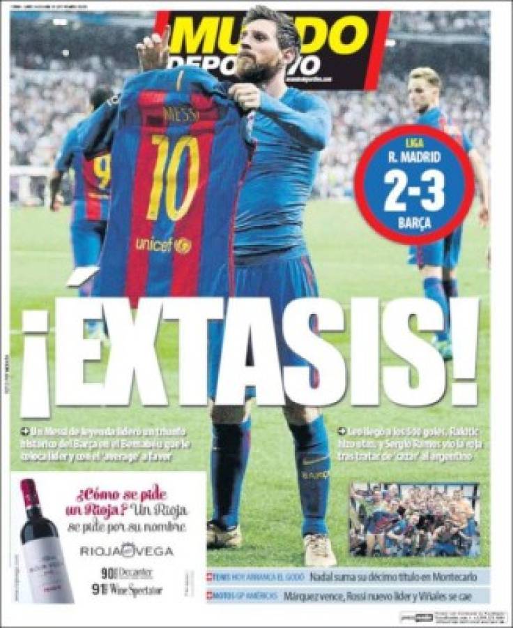 Messi el gran protagonista de las portadas de los diarios deportivos en el mundo.