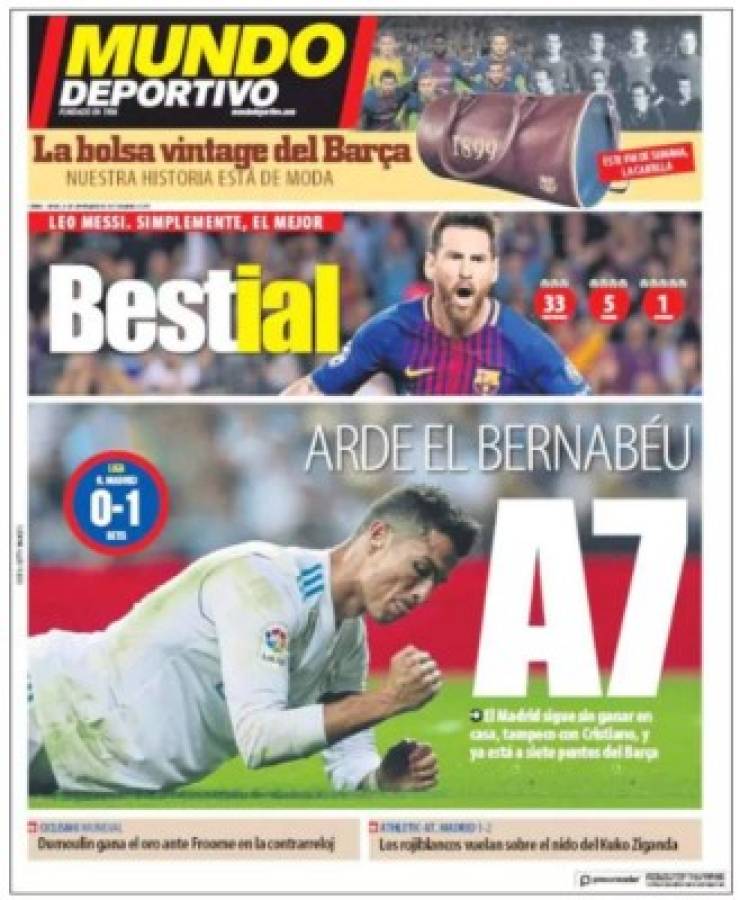 Locura: Así amanecieron las portadas tras la dura derrota del Real Madrid frente al Betis