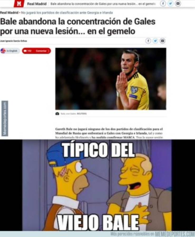 Gareth Bale, protagonista de los mejores memes del martes en el mundo del fútbol