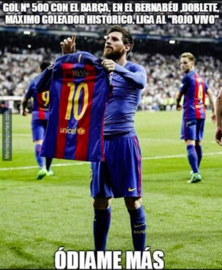 Los memes que siguen sobre Messi y su celebración en el Bernabéu