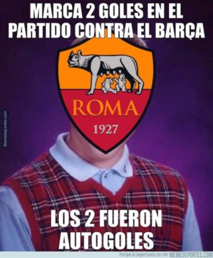 Los memes que nos dejó el Barcelona-Roma ¿qué pasa con Messi?