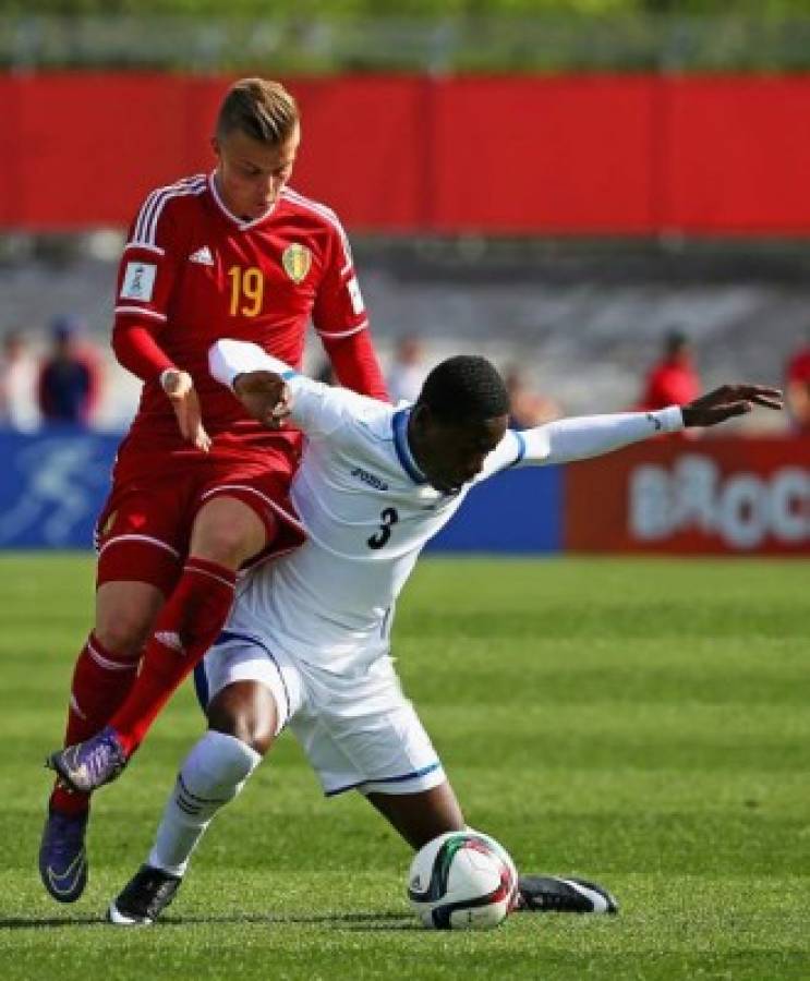 <<enter caption here>> during the FIFA U-17 World Cup Chile 2015 group D match between Belgium and Honduras at Estadio Fiscal on October 21, 2015 in Talca, Chile.