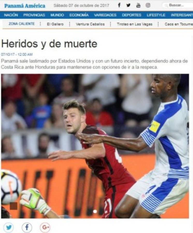 Portadas de diarios destrozan a selección de Panamá luego de goleada ante EEUU