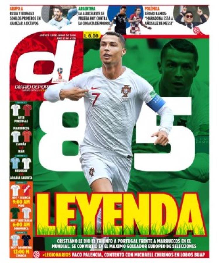 PORTADAS: Halagos a Cristiano Ronaldo y críticas para España