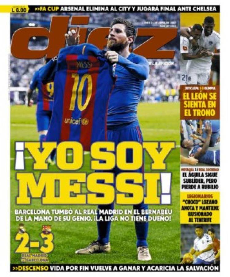 Messi el gran protagonista de las portadas de los diarios deportivos en el mundo.