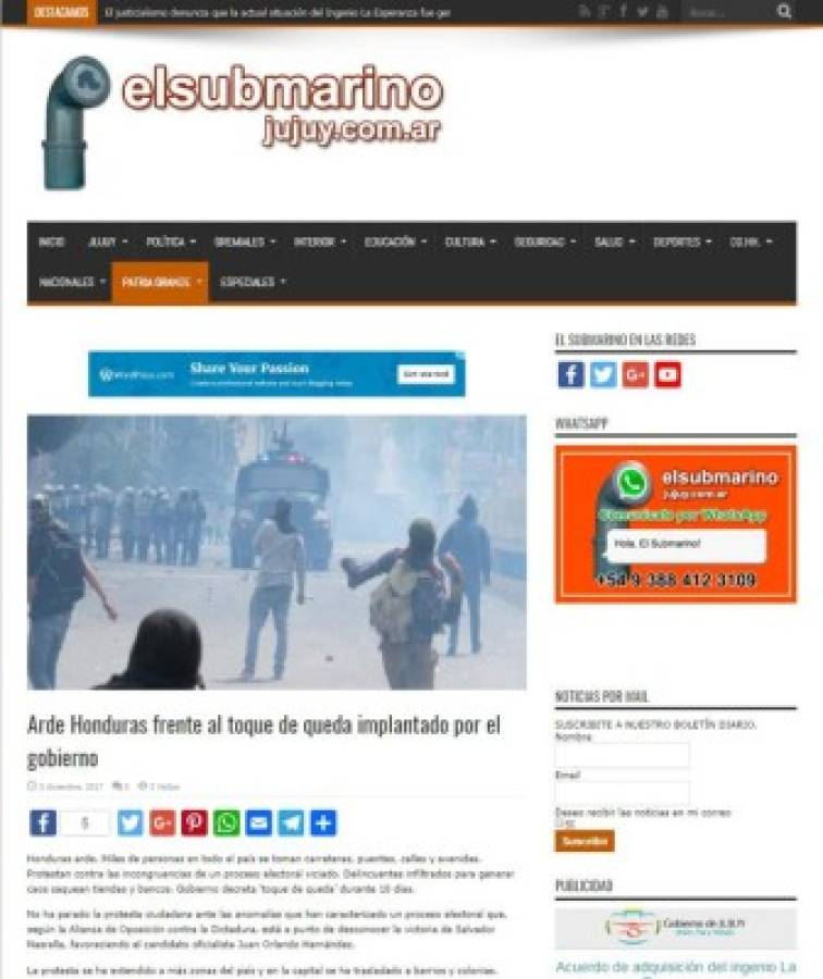 Así se refieren los medios internacionales de lo que pasa en Honduras