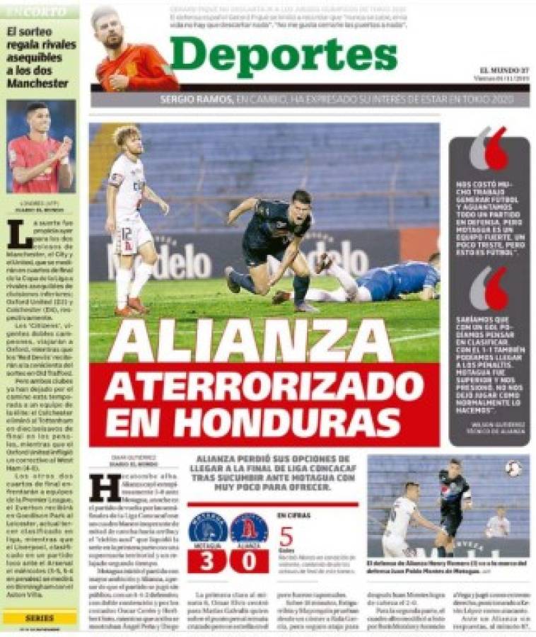 ¡Terrorífica! Prensa de Costa Rica y El Salvador destrozan al Olimpia y Alianza