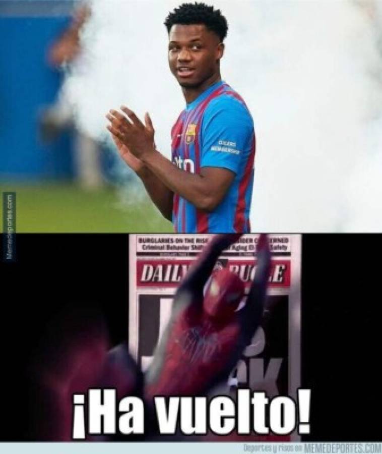 Los crueles memes del regreso de Ansu Fati en la goleada del Barcelona ante el Levante